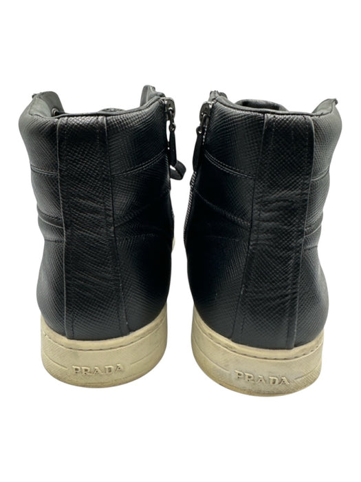 Prada Shoe Size 9.5 Black Leather Solid Sneaker Men's Shoes Black / 9.5