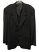 Armani Collezioni Black Wool Solid 2 Button Men's Blazer Black / 46L