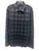 Boss Size XL Black & Gray Cotton Blend Plaid Button Up Men's Long Sleeve Shirt Black & Gray / XL