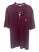 Burberry Size L Dark Red Cotton Solid Polo Men's Short Sleeve Dark Red / L