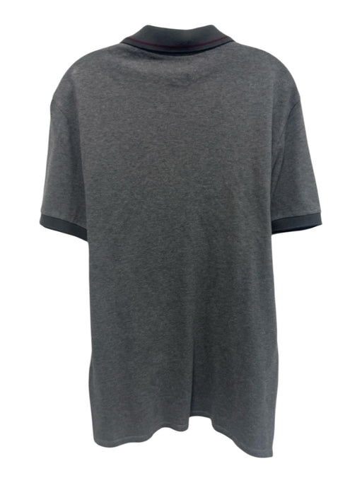 Burberry Size XXL Gray Cotton Solid Polo Men's Short Sleeve Gray / XXL