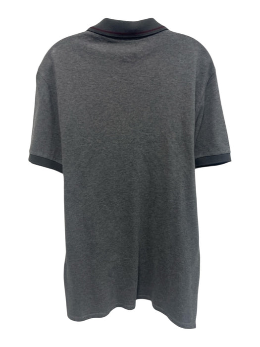 Burberry Size XXL Gray Cotton Solid Polo Men's Short Sleeve Gray / XXL