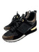 Louis Vuitton Shoe Size 40 Black & Brown Suede Leather Monogram Low Top Sneakers Black & Brown / 40