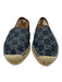Gucci Shoe Size 41 Blue Denim Espadrille Monogram Flats Blue / 41