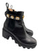 Gucci Shoe Size 41 Black Leather Rhinestone Chelsea Block Heel Ankle Booties Black / 41
