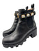 Gucci Shoe Size 41 Black Leather Rhinestone Chelsea Block Heel Ankle Booties Black / 41