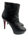 Christian Louboutin Shoe Size 42 Black Leather Side Zip Stilletto Ankle Booties Black / 42