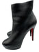 Christian Louboutin Shoe Size 42 Black Leather Side Zip Stilletto Ankle Booties Black / 42