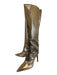 Jimmy Choo Shoe Size 42 Rosegold Leather Croc Embossed Knee High Heel Boots Rosegold / 42