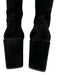 Christian Louboutin Shoe Size 42 Black Suede Knee High Block Heel Side Zip Boots Black / 42