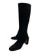 Christian Louboutin Shoe Size 42 Black Suede Knee High Block Heel Side Zip Boots Black / 42