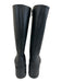 Moncler Shoe Size 41 Black Leather Lace Up Knee High Side Zip Combat Boots Black / 41