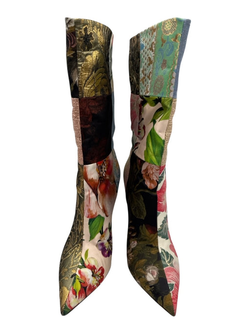 Dolce & Gabbana Shoe Size 42 Multicolor Fabric Floral Patchwork Stiletto Boots Multicolor / 42