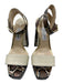 Jimmy Choo Shoe Size 41 Cream, Gold, Brown Leather Snake Print Platform Sandals Cream, Gold, Brown / 41