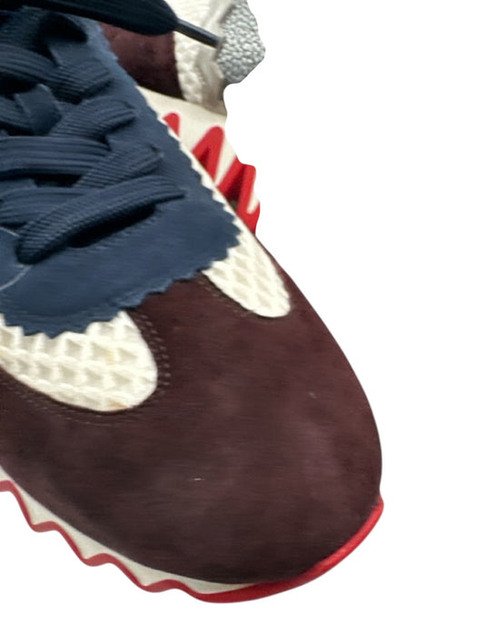 Christian Louboutin Shoe Size 42 White, Blue, Red Leather Low Top Sneakers White, Blue, Red / 42