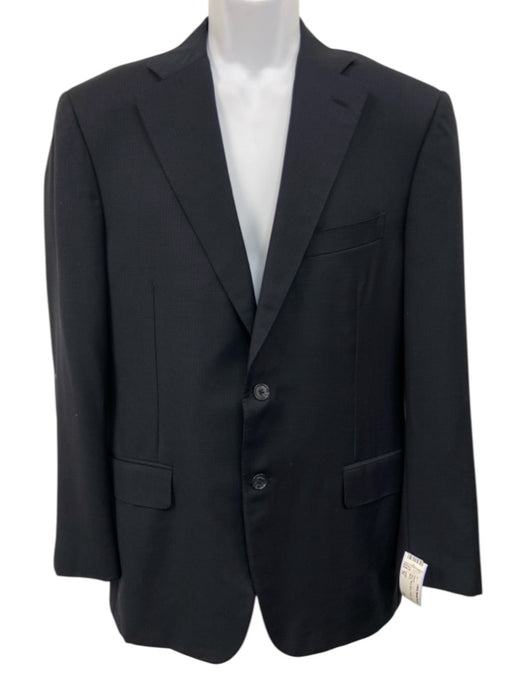 Canali Navy Wool Micro 2 Button Men's Blazer Navy / 52