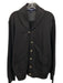 Cremieux Size M Black Cotton Blend Solid Shawl collar Men's Long Sleeve Shirt Black / M