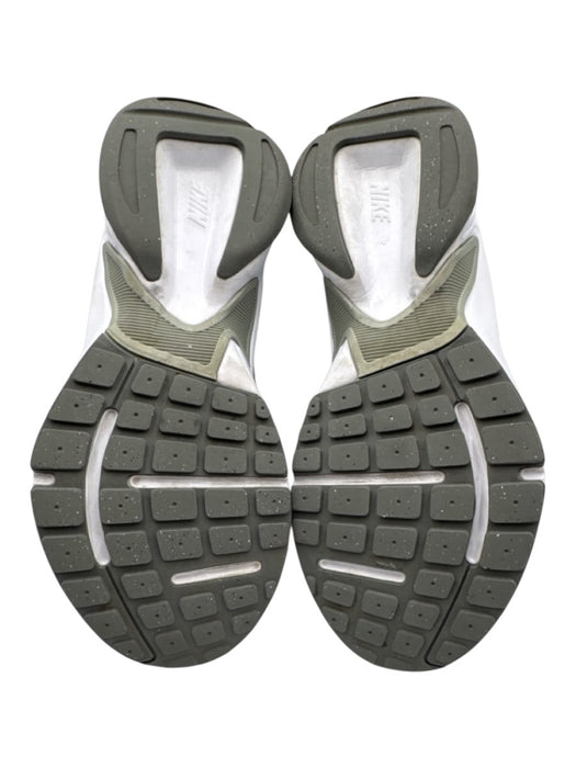 Nike Shoe Size 7.5 White & Gray Leather & Synthetic Lace Up Perforated Sneakers White & Gray / 7.5