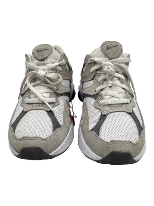 Nike Shoe Size 7.5 White & Gray Leather & Synthetic Lace Up Perforated Sneakers White & Gray / 7.5