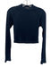 Beyond Yoga Size S Navy Blue Modal Blend Ribbed Long Sleeve high neck Crop Top Navy Blue / S