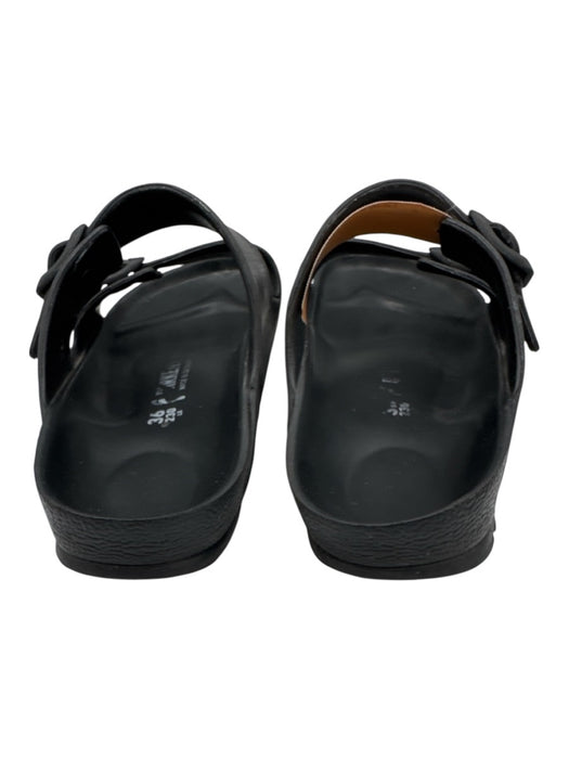 Birkenstock Shoe Size 36 Black Rubber Buckle Double Strap Sandals Black / 36