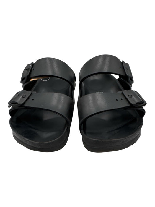 Birkenstock Shoe Size 36 Black Rubber Buckle Double Strap Sandals Black / 36