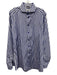 Eton Size 16 Blue & White Cotton Striped Button Up Men's Long Sleeve Shirt Blue & White / 16