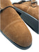Magnanni Shoe Size 12 Brown Suede Solid Double Monk Strap Dress Men's Shoes Brown / 12