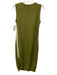 Varley Size M Green & White Cotton Knit Sleeveless Trim Detail Side Slits Dress Green & White / M