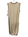 Varley Size M Cream White & Black Cotton Knit Sleeveless Trim Detail Dress Cream White & Black / M