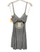 A.L.C. Size XS Silver Nylon Blend Spaghetti Strap Pleated Sleeveless Dress Silver / XS