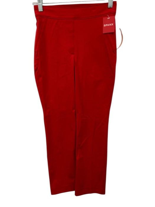 Spanx Size XS Red Cotton Blend Elastic Waistband Faux Pockets High Rise Dress Red / XS