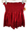 Queen of Sparkles Size XS Red Polyester Blend Wide Waist Band Shiny Shorts Red / XS