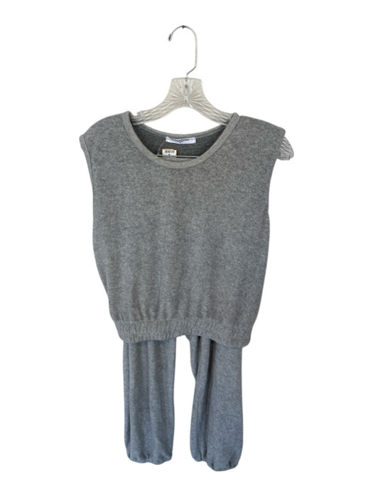 perfectwhitetee Size S Gray Terry Cloth Sleeveless Drawstring Jogger Pant Set Gray / S