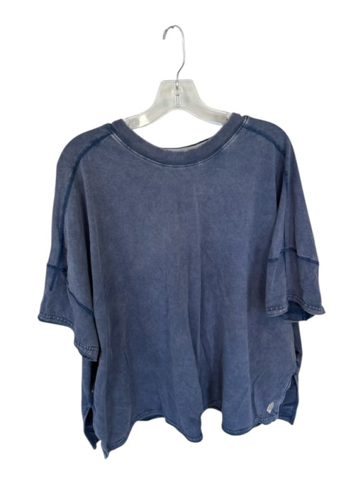 FP Movement Size S Navy Cotton Acid burn out Short Sleeve Oversized Athletic Top Navy / S