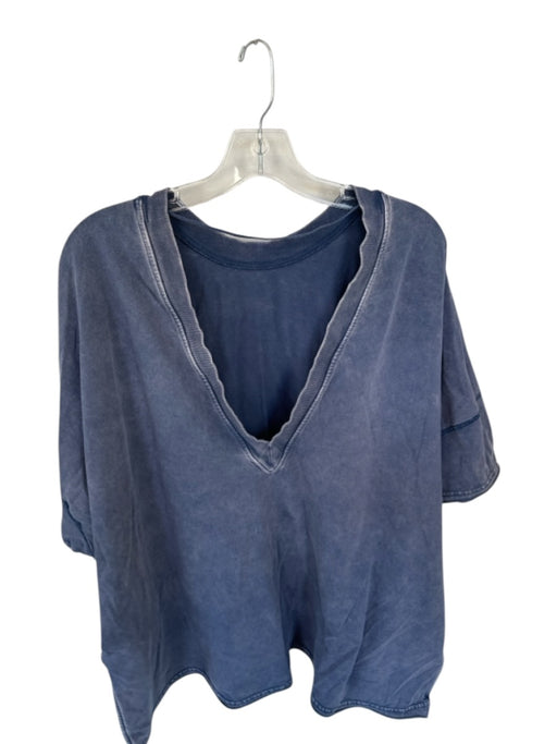 FP Movement Size S Navy Cotton Acid burn out Short Sleeve Oversized Athletic Top Navy / S
