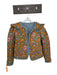 Size Est S Blue & Orange Denim Reversable Botanical Quilted Jacket Blue & Orange / Est S
