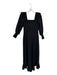 Hunter Bell Size XS Black Cotton Zipper Back smocked Square Neck Maxi Dress Black / XS