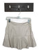 Do + Be Size S Cream Polyester Blend Vegan Leather Side Zip Wrapped Mini Skirt Cream / S