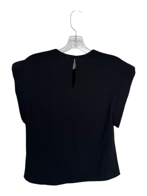 Amanda Uprichard Size S Black Polyester High Neck Sleeveless Muscle Tank Top Black / S