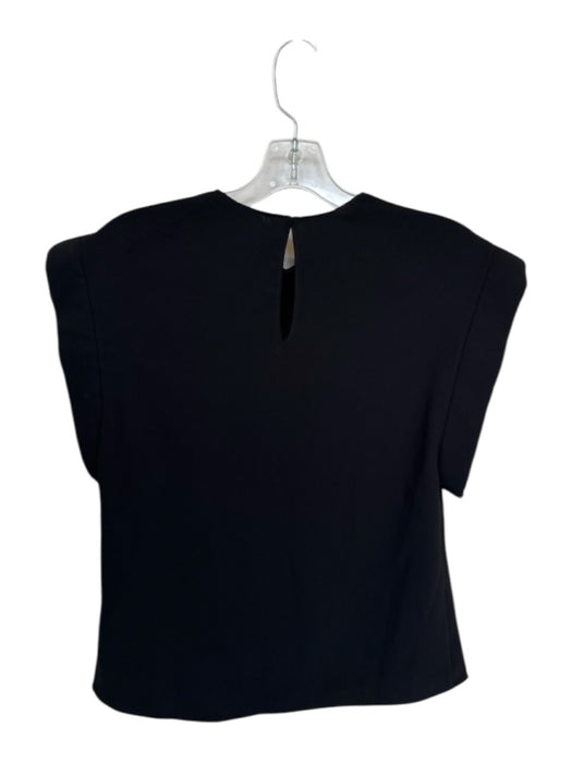 Amanda Uprichard Size S Black Polyester High Neck Sleeveless Muscle Tank Top Black / S