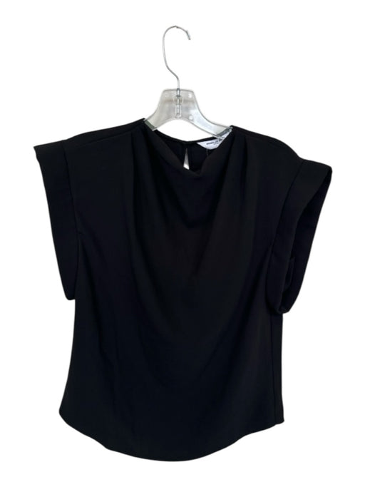 Amanda Uprichard Size S Black Polyester High Neck Sleeveless Muscle Tank Top Black / S