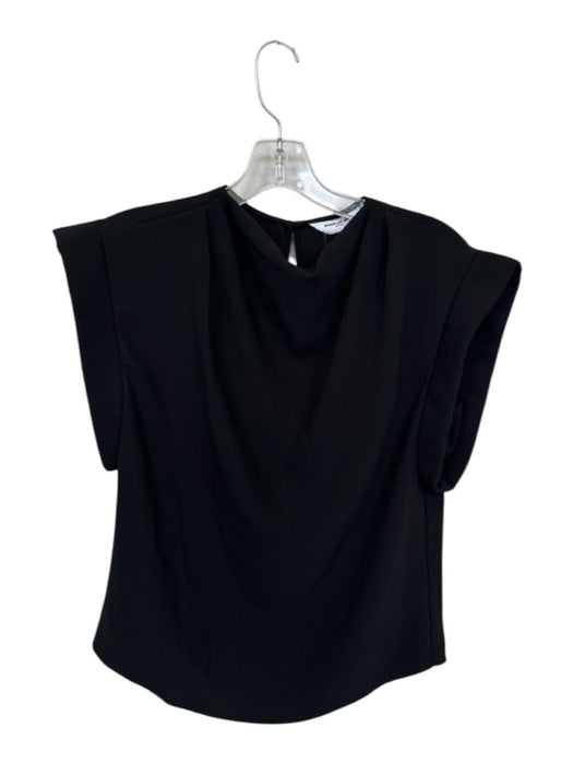 Amanda Uprichard Size S Black Polyester High Neck Sleeveless Muscle Tank Top Black / S