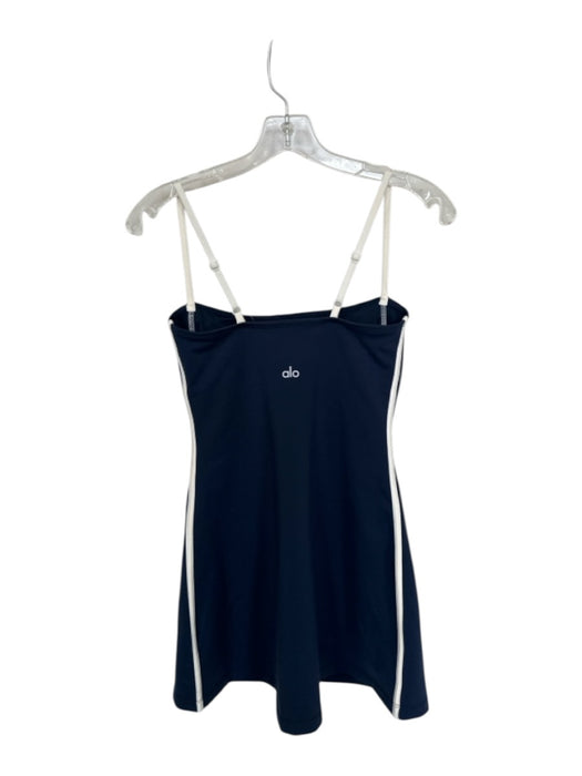 Alo Size XS Navy & white Polyester Blend Spaghetti Strap Line Details Dress Navy & white / XS