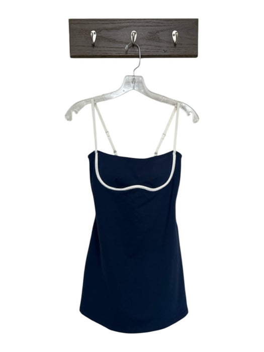 Alo Size XS Navy & white Polyester Blend Spaghetti Strap Line Details Dress Navy & white / XS