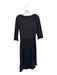 Akemi + Kin Size S Black Cotton Blend Shimmer Ribbed 3/4 Sleeve Maxi Dress Black / S