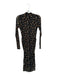 heartloom Size M Black & Amber Polyester Blend Floral Long Sleeve Sheer Dress Black & Amber / M
