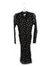 heartloom Size M Black & Amber Polyester Blend Floral Long Sleeve Sheer Dress Black & Amber / M
