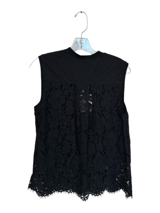 Generation Love Size S Black Cotton Blend Lace Sleeveless see through back Top Black / S