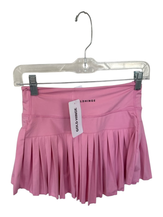 Goldhinge Size S Pink Polyester Blend Waist Band Pleated Athletic Skort Pink / S